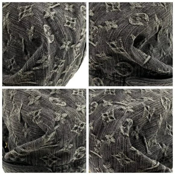 100% Authentic LOUIS VUITTON Neo Cabby GM Noir (Black) Monogram Denim 916-11924 - Picture 6 of 14